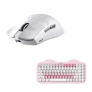 YUNZII M2 Dual 8K Wireless Gaming Mouse (White) C75 Wireless Mechanical Keyboard (Pink, Candy Switch) YUNZII M2 Dual 8K Wireless Gaming Mouse (White) C75 Wireless Mechanical Keyboard (Pink, Candy Switch)