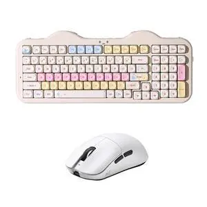 C98 Wireless Mechanical Keyboard (Beige, Candy Linear Switch) M1 Wireless Gaming Mouse (White) C98 Wireless Mechanical Keyboard (Beige, Candy Linear Switch) M1 Wireless Gaming Mouse (White)