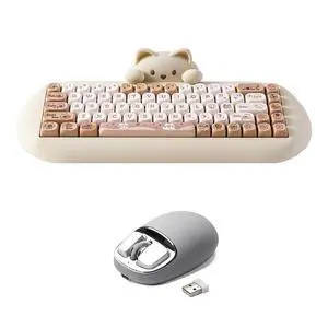 C68 Wireless Mechanical Keyboard(Brown, Milk Switch), YUNZll C1 Silicone Wireless Mouse(Gray Silver) C68 Wireless Mechanical Keyboard(Brown, Milk Switch), YUNZll C1 Silicone Wireless Mouse(Gray Silver)