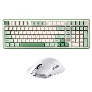 YUNZII B98 PRO Wireless Mechanical Keyboard (Matcha Green, Milk Switch), M2 Dual 8K Wireless Gaming Mouse (White) YUNZII B98 PRO Wireless Mechanical Keyboard (Matcha Green, Milk Switch), M2 Dual 8K Wireless Gaming Mouse (White)