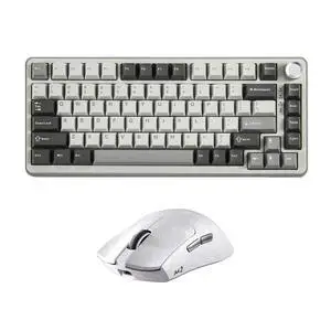B75 PRO Wireless Mechanical Keyboard (Grey, Cocoa Cream V2 Switch) M2 Dual 8K Wireless Gaming Mouse (White) B75 PRO Wireless Mechanical Keyboard (Grey, Cocoa Cream V2 Switch) M2 Dual 8K Wireless Gaming Mouse (White)