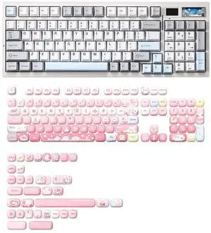 IF99 Wireless Mechanical Gaming Keyboard(White, Cocoa Cream V2 Switch), MOG Dye Sub PBT Keycaps(Pink Ice Cream) IF99 Wireless Mechanical Gaming Keyboard(White, Cocoa Cream V2 Switch), MOG Dye Sub PBT Keycaps(Pink Ice Cream)
