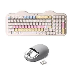 C98 Wireless Mechanical Keyboard (Beige, Candy Linear Switch), YUNZll C1 Silicone Wireless Mouse (Gray Silver) C98 Wireless Mechanical Keyboard (Beige, Candy Linear Switch), YUNZll C1 Silicone Wireless Mouse (Gray Silver)