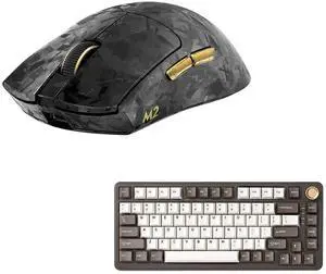 YUNZII M2 Dual 8K Wireless Gaming Mouse (Black), B75 PRO Wireless Mechanical Keyboard (Coffee Brown, Cocoa V2) YUNZII M2 Dual 8K Wireless Gaming Mouse (Black), B75 PRO Wireless Mechanical Keyboard (Coffee Brown, Cocoa V2)