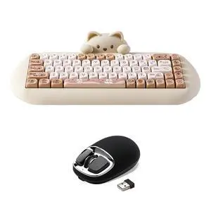 C68 Wireless Mechanical Keyboard(Brown, Milk Switch), YUNZll C1 Silicone Wireless Mouse(Black Silver) C68 Wireless Mechanical Keyboard(Brown, Milk Switch), YUNZll C1 Silicone Wireless Mouse(Black Silver)
