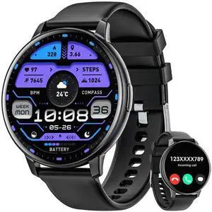 Smart Watch for Women Men, fits for Android and iOS Devices, Fitness Tracker/Pedometer, 1.38-inch smartwatch, Answer/Make Calls/120 Sports Modes, IP68 Water-Resistant Fitness Watch (Black) Smart Watch for Women Men, fits for Android and iOS Devices, Fitness Tracker/Pedometer, 1.38-inch smartwatch, Answer/Make Calls/120 Sports Modes, IP68 Water-Resistant Fitness Watch (Black)