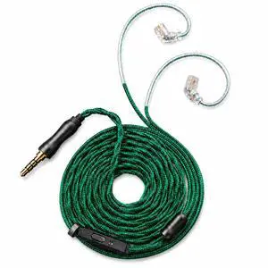 Tipsy TC-20 Gaming IEM Upgrade Cable with Mic, 0.78mm 2-Pin Cable, 1.5m Cotton-Wrapped Silver-Plated & OFC Hybrid Cable, in-Line Controls for Gaming, Calls & Music(Recessed) Tipsy TC-20 Gaming IEM Upgrade Cable with Mic, 0.78mm 2-Pin Cable, 1.5m Cotton-Wrapped Silver-Plated & OFC Hybrid Cable, in-Line Controls for Gaming, Calls & Music(Recessed)
