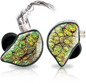 Tipsy M1 IEM for Audiophiles and Gaming, DualChamber Dynamic Driver, Bamboo Fiber Diaphragm, SkinFriendly Resin, Detachable 0.78 mm 2Pin Cable (B-Green) Tipsy M1 IEM for Audiophiles and Gaming, DualChamber Dynamic Driver, Bamboo Fiber Diaphragm, SkinFriendly Resin, Detachable 0.78 mm 2Pin Cable (B-Green)