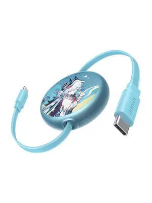 UGREEN Nexode 100W Retractable Cable Honkai: Star Rail, Glacier Blue, 3.3FT UGREEN Nexode 100W Retractable Cable Honkai: Star Rail, Glacier Blue, 3.3FT