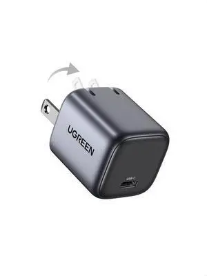 UGREEN 30W USB C Charger for iPhone 17, Nexode Foldable GaN PPS Compact Fast Wall Charger Block, USB-C Power Adapter for iPhone 17/16/15/14, Galaxy S26/S25/S24/S23, MacBook Neo/Air, Black UGREEN 30W USB C Charger for iPhone 17, Nexode Foldable GaN PPS Compact Fast Wall Charger Block, USB-C Power Adapter for iPhone 17/16/15/14, Galaxy S26/S25/S24/S23, MacBook Neo/Air, Black