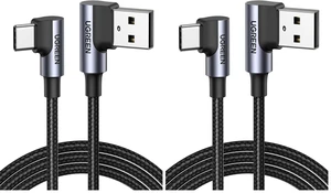UGREEN USB A to USB C Cable 90-Degree Fast Charging Cable, 3.3ft (Pack of 2) UGREEN USB A to USB C Cable 90-Degree Fast Charging Cable, 3.3ft (Pack of 2)