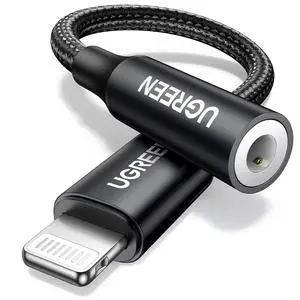 UGREEN Headphone Adapter for iPhone Lightning to 3.5mm MFi Certified, Black UGREEN Headphone Adapter for iPhone Lightning to 3.5mm MFi Certified, Black