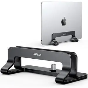 UGREEN Vertical Laptop Stand Holder for Desk Compatible with MacBook Pro, MacBook Air Stand Vertical Aluminum Adjustable for Up to 17.3 Inch Gaming Laptop, Black UGREEN Vertical Laptop Stand Holder for Desk Compatible with MacBook Pro, MacBook Air Stand Vertical Aluminum Adjustable for Up to 17.3 Inch Gaming Laptop, Black