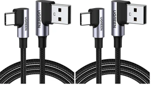 UGREEN USB to USB C Cable 90 Degree USB C Fast Charging Cord Compatible with iPhone 17/16/16 Plus/16 Pro/16 Pro Max/15/Samsung Galaxy S10/S10+/Pixel 9/6a/LG G8/G7/Pixel/Switch, etc, 1.6FT (Pack of 2) UGREEN USB to USB C Cable 90 Degree USB C Fast Charging Cord Compatible with iPhone 17/16/16 Plus/16 Pro/16 Pro Max/15/Samsung Galaxy S10/S10+/Pixel 9/6a/LG G8/G7/Pixel/Switch, etc, 1.6FT (Pack of 2)