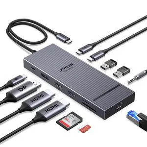 UGREEN USB C Docking Station Triple Monitor 4K, 12-in-1 Dock with 2xHDMI+DP UGREEN USB C Docking Station Triple Monitor 4K, 12-in-1 Dock with 2xHDMI+DP