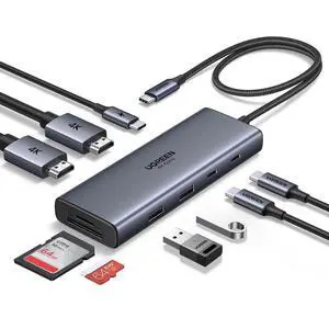 UGREEN USB C Docking Station Dual Monitor, 9-in-1 Aluminum Dock with 2xHDMI UGREEN USB C Docking Station Dual Monitor, 9-in-1 Aluminum Dock with 2xHDMI