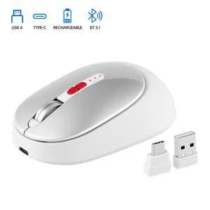 The new three-mode Bluetooth wireless mouse features battery level display, one-click return to desktop, mute function and rechargeable feature. The new three-mode Bluetooth wireless mouse features battery level display, one-click return to desktop, mute function and rechargeable feature.