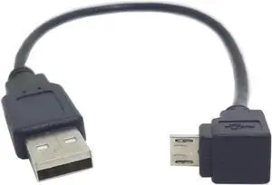 Down Angled 90 Degree Micro USB to USB Data Cable U2-205-0.3M Down Angled 90 Degree Micro USB to USB Data Cable U2-205-0.3M