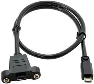 Micro USB 5Pin Male to Female Extension Panel Mount Type Cable with Screws 50cm U2-351-0.5M Micro USB 5Pin Male to Female Extension Panel Mount Type Cable with Screws 50cm U2-351-0.5M