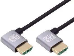 HDMI 2.1 Ultra Thin HDTV Cable 8K 4K Hyper Super Flexible Slim Cord Left Angled to Left Angled 90 Degree Type-A for Computer HDTV HDMI 2.1 Ultra Thin HDTV Cable 8K 4K Hyper Super Flexible Slim Cord Left Angled to Left Angled 90 Degree Type-A for Computer HDTV