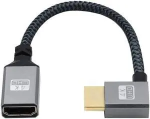 HDMI 1.4 Type A Male to A Female Extension Cable Right Angled 90 Degree Support HDTV 4K 60hz 3D HDMI 1.4 Type A Male to A Female Extension Cable Right Angled 90 Degree Support HDTV 4K 60hz 3D