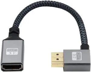 HDMI 1.4 Type A Male to A Female Extension Cable Left Angled 90 Degree Support HDTV 4K 60hz 3D HDMI 1.4 Type A Male to A Female Extension Cable Left Angled 90 Degree Support HDTV 4K 60hz 3D