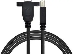 Super Speed USB 3.0 Back Panel Mount B Female To Male B Type Extension Cable 0.5m Super Speed USB 3.0 Back Panel Mount B Female To Male B Type Extension Cable 0.5m