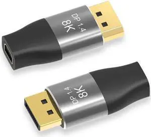 Mini DisplayPort 1.4 8K 60hz Female Adapter Ultra-HD UHD 4K 144hz to DP Male 7680*4320 for Video PC Laptop TV Mini DisplayPort 1.4 8K 60hz Female Adapter Ultra-HD UHD 4K 144hz to DP Male 7680*4320 for Video PC Laptop TV