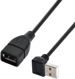 90 Degree Down Angled type USB 2.0 A Male to USB A Female Cable 20cm 90 Degree Down Angled type USB 2.0 A Male to USB A Female Cable 20cm