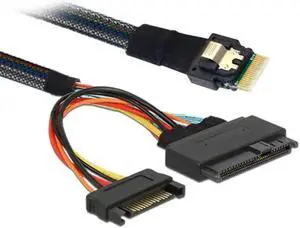SF-104 U.2 U2 SFF-8639 to Slimline SFF-8654 4i NVME PCIe SSD Cable for Mainboard SSD 750 p3600 p3700 M.2 SF-104 U.2 U2 SFF-8639 to Slimline SFF-8654 4i NVME PCIe SSD Cable for Mainboard SSD 750 p3600 p3700 M.2