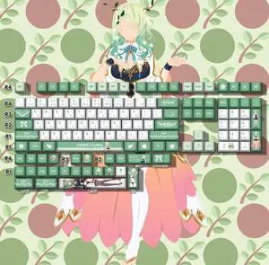 VTuber 2D anime high-tech mechanical-themed keyboard accessories fan-made keycaps Selahi Fana VTuber 2D anime high-tech mechanical-themed keyboard accessories fan-made keycaps Selahi Fana
