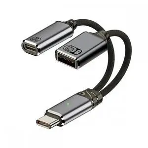 USB-C Type-C Male to 480Mbps USB 2.0 Female OTG & 100W PD Power Cable for Laptop Tablet Phone USB-C Type-C Male to 480Mbps USB 2.0 Female OTG & 100W PD Power Cable for Laptop Tablet Phone