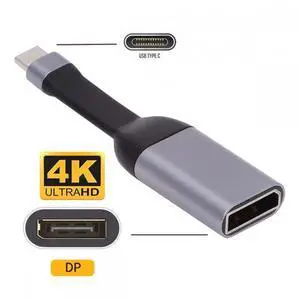 USB-C Type-C Source to Displayport 4K 60hz Sink HDTV Adapter Ultra Slim Flat Cable 1080p for Laptop Tablet Phone USB-C Type-C Source to Displayport 4K 60hz Sink HDTV Adapter Ultra Slim Flat Cable 1080p for Laptop Tablet Phone