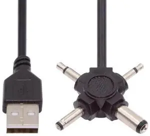 4 in 1 DC 5V 5.5x2.1mm 4.0x1.7mm Mono 3.5mm 2.5mm to USB 2.0 Power Plug Barrel Connector Charge Cable 1.5M 4 in 1 DC 5V 5.5x2.1mm 4.0x1.7mm Mono 3.5mm 2.5mm to USB 2.0 Power Plug Barrel Connector Charge Cable 1.5M