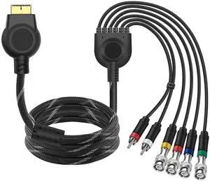 PS2 PS3 Component AV Cable Audio Video HDTV Cord with 4 BNC RGB RGBS Connectors for PS2/PS3 Console, CRT Monitor PS2 PS3 Component AV Cable Audio Video HDTV Cord with 4 BNC RGB RGBS Connectors for PS2/PS3 Console, CRT Monitor