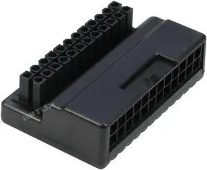 ATX 24-pin 90 Degree Power Connector Adapter, Right Angled 24pin Female to Male Power Adapter for Desktop Computer Motherboard ATX PC Power Supply ATX 24-pin 90 Degree Power Connector Adapter, Right Angled 24pin Female to Male Power Adapter for Desktop Computer Motherboard ATX PC Power Supply