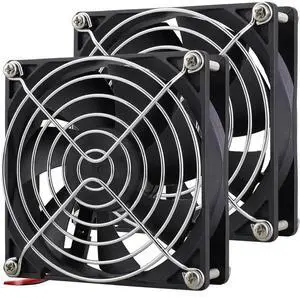GDSTIME 2 Pack 92mm x 92mm x 25mm 12V Dual Ball Bearings DC Brushless Cooling Fan 2Pin GDSTIME 2 Pack 92mm x 92mm x 25mm 12V Dual Ball Bearings DC Brushless Cooling Fan 2Pin