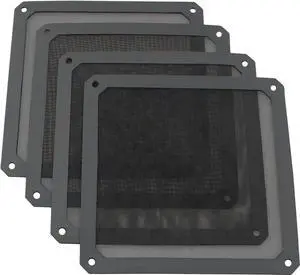 4pcs 140mm PC Fan Dust Filter Magnetic Frame Computer Fan Grills Dust Mesh PC Cooler Filter Screen Dustproof Case Covers 14cm x 14cm, Black 4pcs 140mm PC Fan Dust Filter Magnetic Frame Computer Fan Grills Dust Mesh PC Cooler Filter Screen Dustproof Case Covers 14cm x 14cm, Black