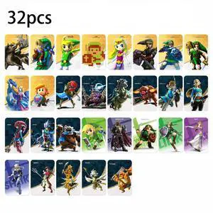 32-Pack Zelda NFC Tags for Nintendo Switch - Works with Tears of the Kingdom / BotW / Skyward Sword HD Game Cards Set 32-Pack Zelda NFC Tags for Nintendo Switch - Works with Tears of the Kingdom / BotW / Skyward Sword HD Game Cards Set
