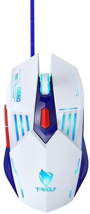 G560 Wired Gaming Mouse - RGB LED Backlit Mechanical Ergonomic Mouse, Blue Armor Design PC Gaming Mouse for Computer Gamer Blue G560 Wired Gaming Mouse - RGB LED Backlit Mechanical Ergonomic Mouse, Blue Armor Design PC Gaming Mouse for Computer Gamer Blue