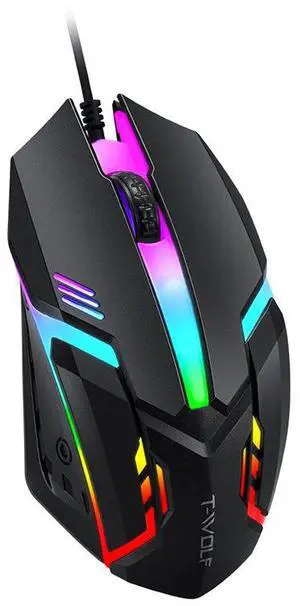 V1 Wired Gaming Mouse - RGB LED Backlit USB Computer Mouse, Ergonomic Optical Mouse for Laptop Desktop PC Gamer V1 Wired Gaming Mouse - RGB LED Backlit USB Computer Mouse, Ergonomic Optical Mouse for Laptop Desktop PC Gamer