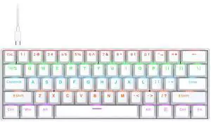 T60 Mechanical Gaming Keyboard - 61 Keys RGB Wired Keyboard with Red Switch, Compact Colorful Keycap Design for PC Gamer T60 Mechanical Gaming Keyboard - 61 Keys RGB Wired Keyboard with Red Switch, Compact Colorful Keycap Design for PC Gamer