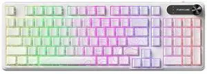 IP98 Tri-Mode Gaming Keyboard - Mechanical Feel RGB Wired Keyboard with Bluetooth & 2.4GHz Wireless Connection, USB Keyboard for PC Gamer IP98 Tri-Mode Gaming Keyboard - Mechanical Feel RGB Wired Keyboard with Bluetooth & 2.4GHz Wireless Connection, USB Keyboard for PC Gamer