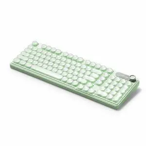 IP108 Tri-Mode Wireless Keyboard - Mechanical Feel Bluetooth Keyboard with Cream Beige Design, RGB Backlit Office Keyboard for PC Laptop Sage Green IP108 Tri-Mode Wireless Keyboard - Mechanical Feel Bluetooth Keyboard with Cream Beige Design, RGB Backlit Office Keyboard for PC Laptop Sage Green