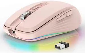 Wireless Mouse, 2.4GHz Bluetooth 5.1 Dual Mode Mouse, Silent Computer Mouse with 2400 DPI Precision, Ergonomic Portable Mouse for Laptop PC Office Wireless Mouse, 2.4GHz Bluetooth 5.1 Dual Mode Mouse, Silent Computer Mouse with 2400 DPI Precision, Ergonomic Portable Mouse for Laptop PC Office
