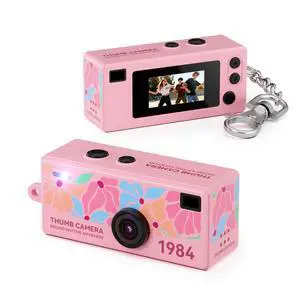 Mini Digital Camera , Portable Pocket Camera with Photo and Video Recording, Small Student Camera for Travel Outdoor Sports (32G card + USB card reader) pink Mini Digital Camera , Portable Pocket Camera with Photo and Video Recording, Small Student Camera for Travel Outdoor Sports (32G card + USB card reader) pink
