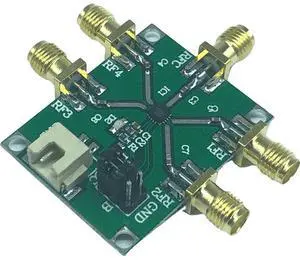 HMC7992 RF Switch Module, SP4T Single Pole Four Throw Silicon Switch, 0.1GHz-6GHz Non-Reflective Microwave Signal Switching Board HMC7992 RF Switch Module, SP4T Single Pole Four Throw Silicon Switch, 0.1GHz-6GHz Non-Reflective Microwave Signal Switching Board