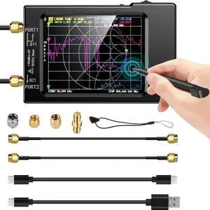 NanoVNA-H Vector Network Analyzer, 2.8 Inch LCD RF Antenna Analyzer 50KHz-900MHz VNA Tester for SWR, S-Parameter and Impedance Measurement NanoVNA-H Vector Network Analyzer, 2.8 Inch LCD RF Antenna Analyzer 50KHz-900MHz VNA Tester for SWR, S-Parameter and Impedance Measurement