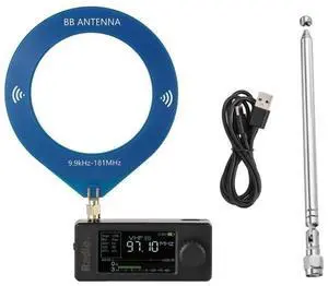 SI4732 Portable Shortwave Radio Receiver, Pocket-Size AM FM SSB LSB USB Multi-Band Radio 10kHz-180MHz, HF SW MW VHF Full Band Scanner with Loop Antenna and Digital Display(Blue) SI4732 Portable Shortwave Radio Receiver, Pocket-Size AM FM SSB LSB USB Multi-Band Radio 10kHz-180MHz, HF SW MW VHF Full Band Scanner with Loop Antenna and Digital Display(Blue)