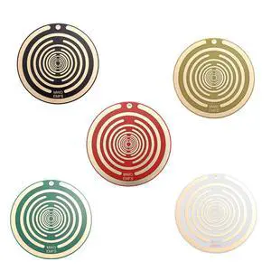 Tesla MWO Polarization Disc, Five Color Spiral Metal Plate, Multi Frequency Resonance Decorative Display, Scientific Energy Pattern Ornament Tesla MWO Polarization Disc, Five Color Spiral Metal Plate, Multi Frequency Resonance Decorative Display, Scientific Energy Pattern Ornament